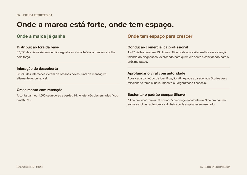 Relatório de métricas, leitura estratégica